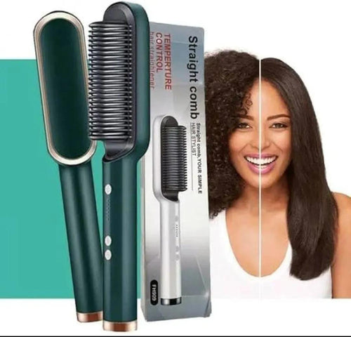 3-in-1 Electric Hair Straightener Comb – Fast Heating, Adjustable Temperature & Anti-Scald Design