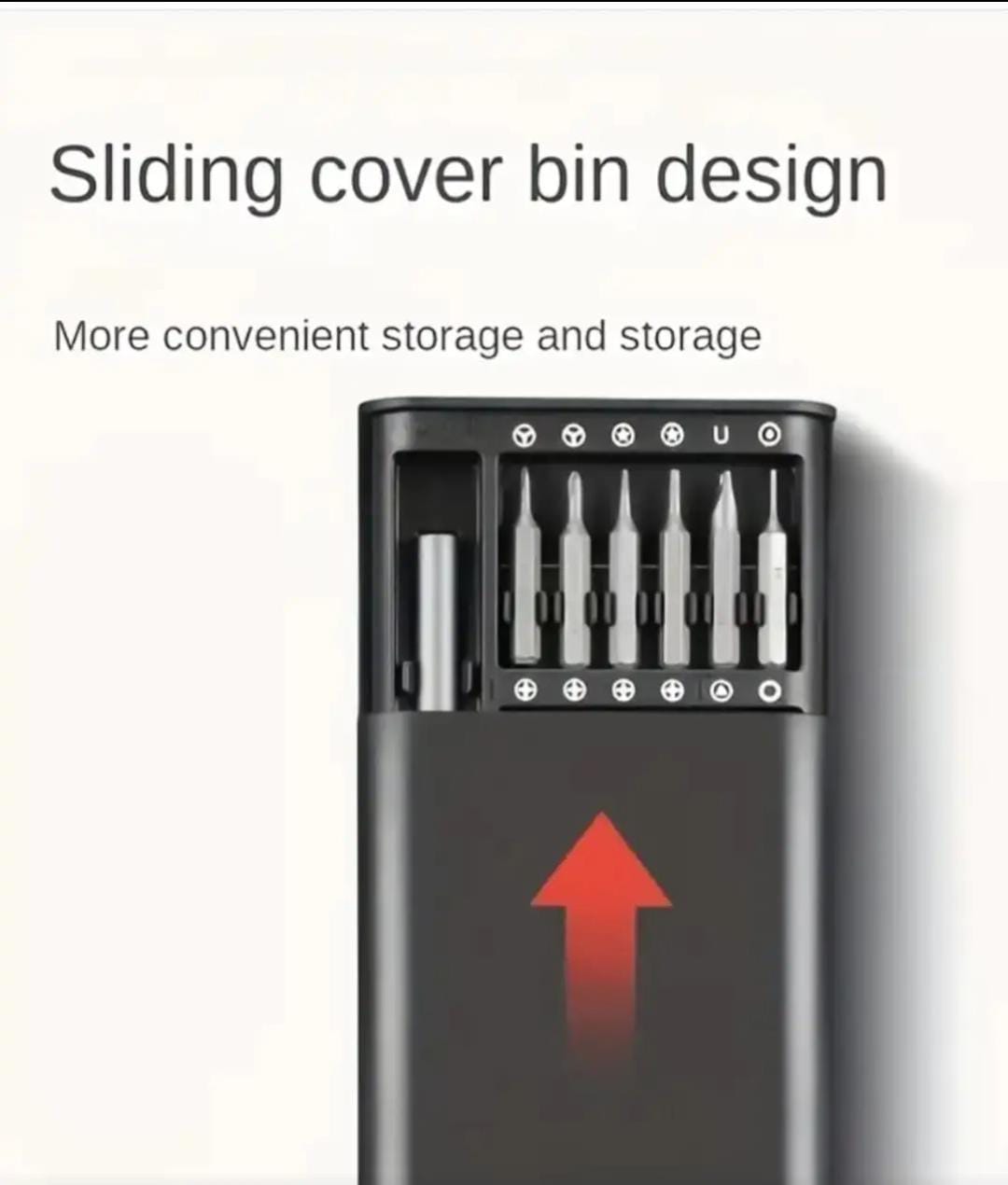 25-in-1 Precision Screwdriver Set – Magnetic Bits with Sliding Storage Case