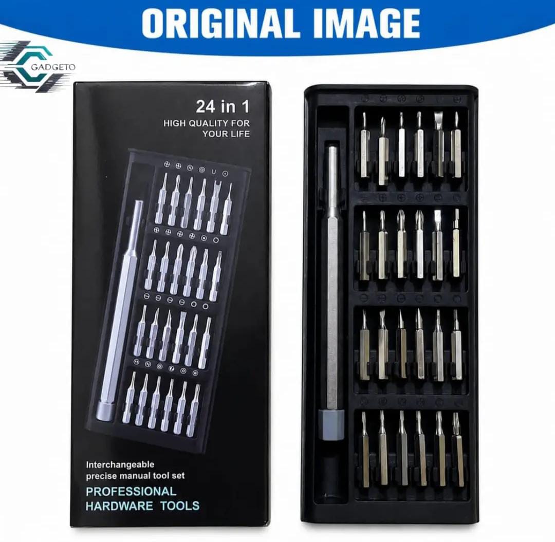 25-in-1 Precision Screwdriver Set – Magnetic Bits with Sliding Storage Case