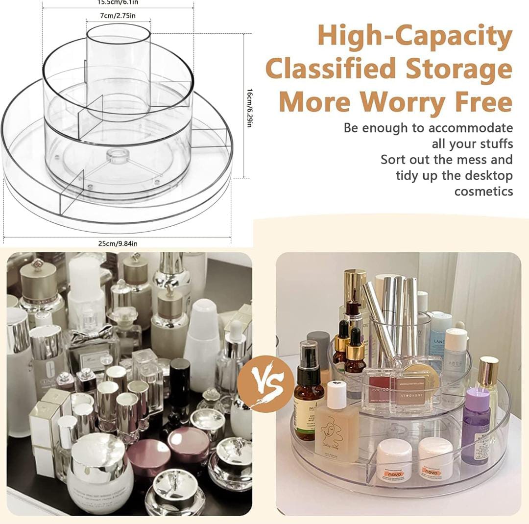 360° Rotating Makeup Storage Organizer