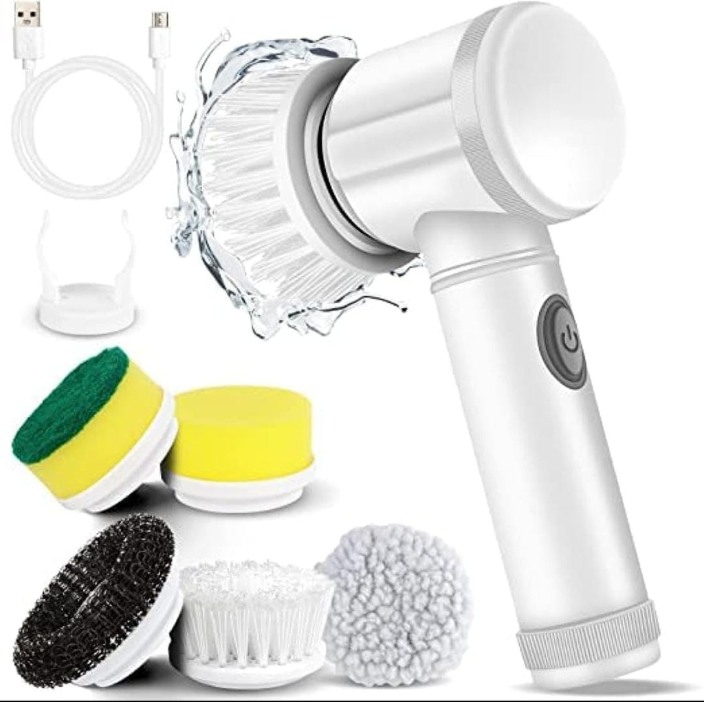 5-In-1 Handheld Electric Cleaning Brush - Household Accessory Designed For Surface Cleaning And Daily Maintenance Routine