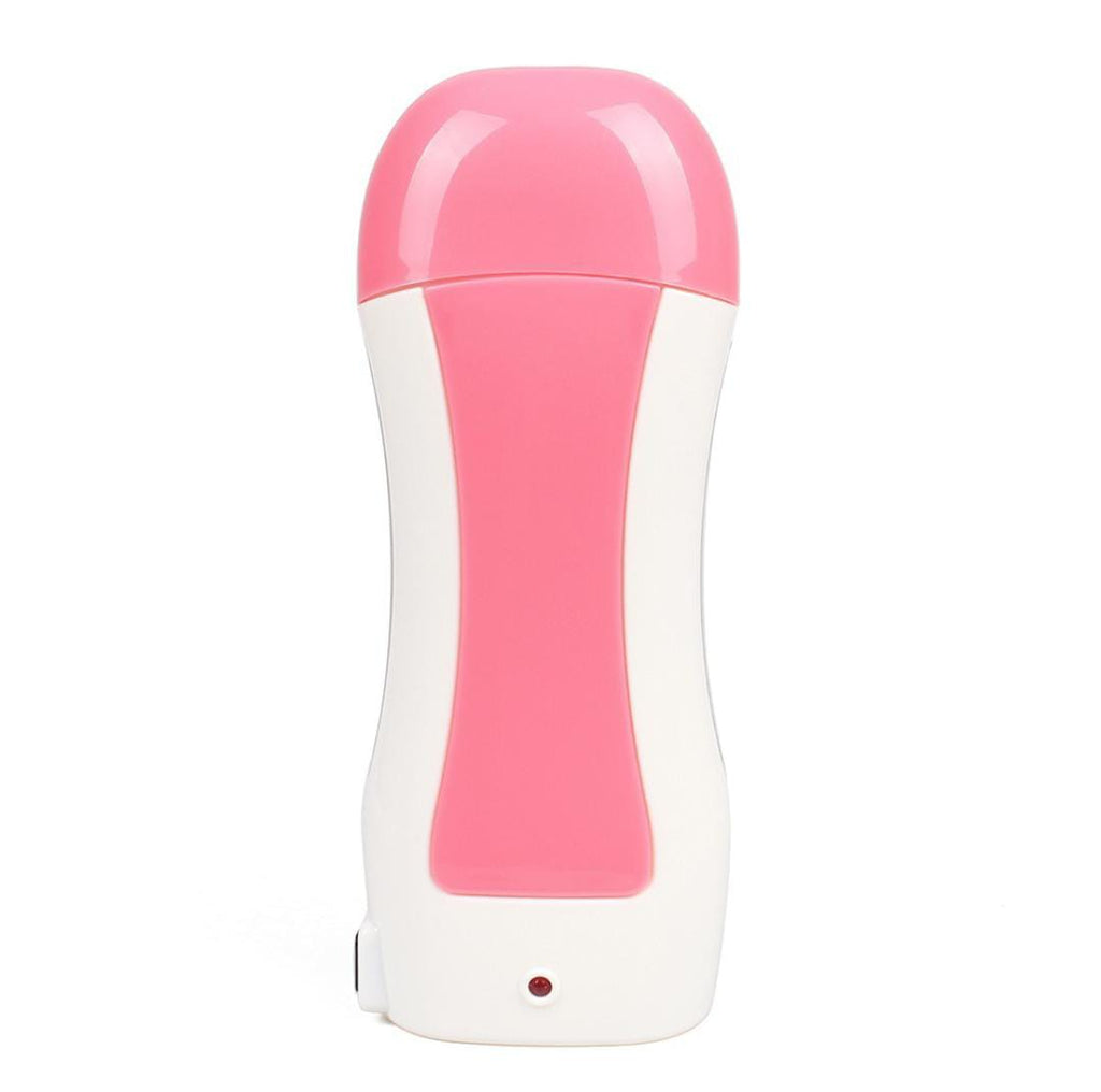 Depilatory Wax Heater Kit 3in1 | Roll-on Hair Removal Kit With Heater, Wax Refill & Strips | Roll On Wax Heater Machine Kit 3-in-1